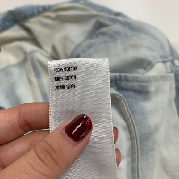 3x1 NYC Denim Jacket Womens S Small Acid Wash Cotton Tie Dye White Buttons - Picture 10 of 12